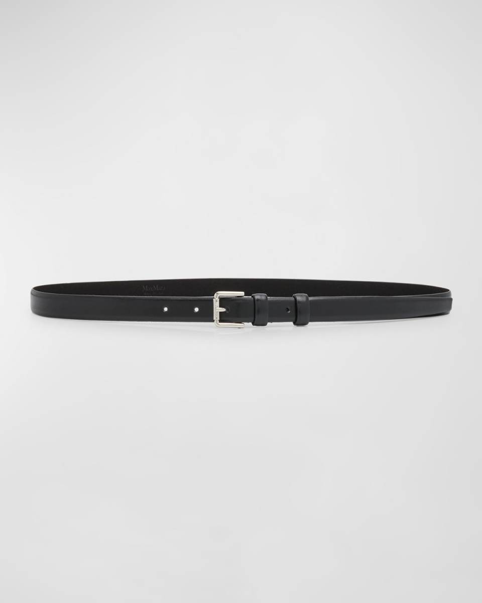 Patent Leather Skinny Belt